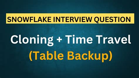 Create Backup Table In Snowflake