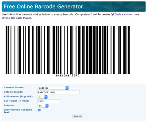 create barcodes free online