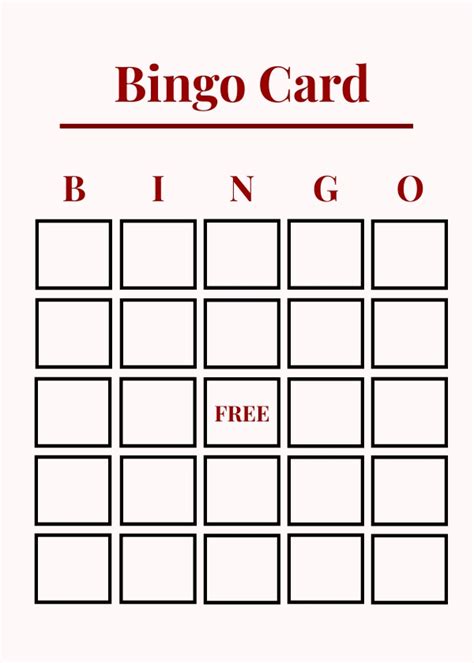 Create Bingo Cards Free Printable