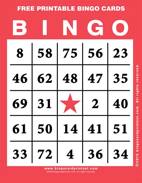 Create Bingo Cards Printable