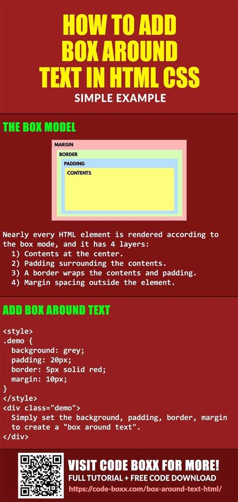 Create Box For Text Html
