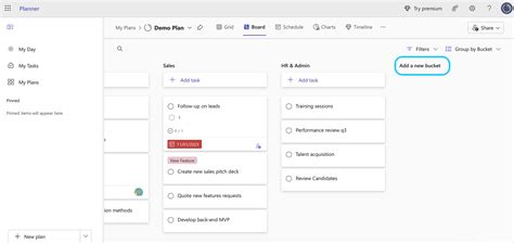 Create Buckets In Microsoft Planner