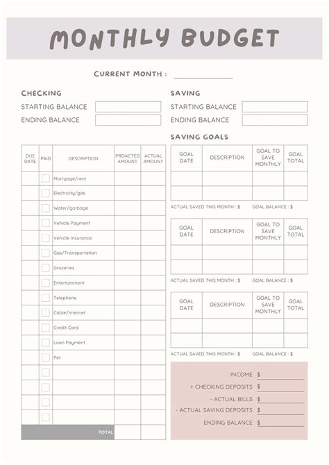 create budget planner