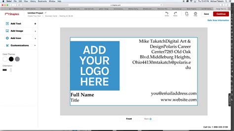 Create Business Cards Staples