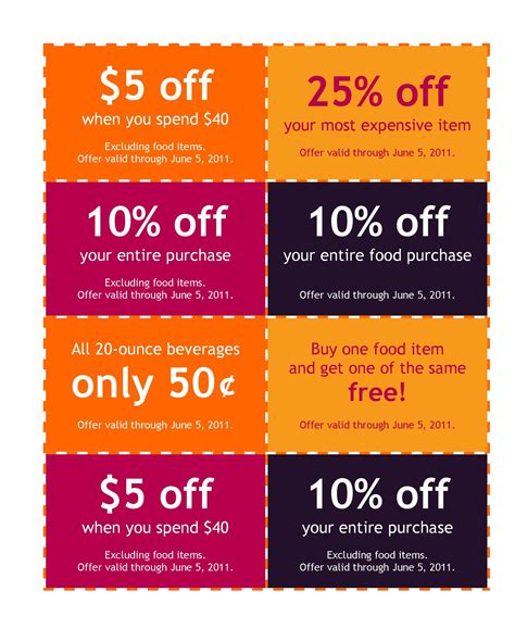Create Coupons Free Printable