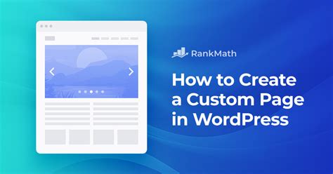 create custom page in wordpress