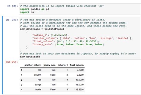 create dataframe in python from list