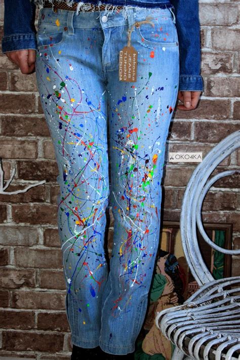 create denim jeans with paint