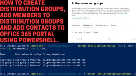 create distribution group in office 365 powershell