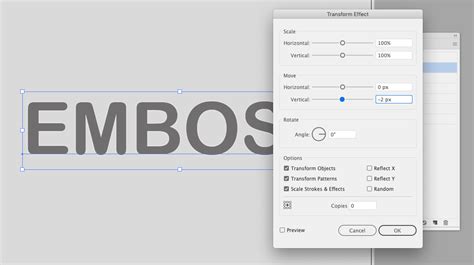 Create Emboss Effect In Illustrator