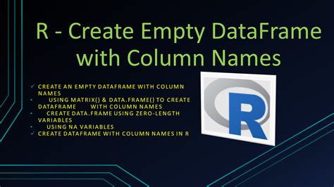 create empty dataframe with column names r