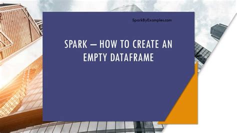 create empty dataframe with columns pyspark