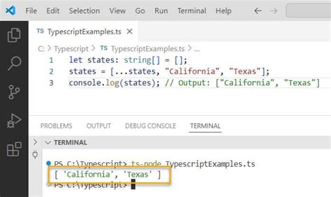 create empty string array typescript