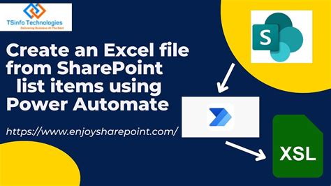 create excel file from sharepoint list using power automate