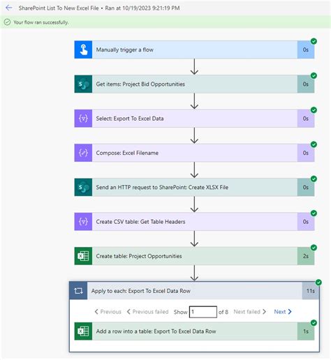 Create Excel Power Automate