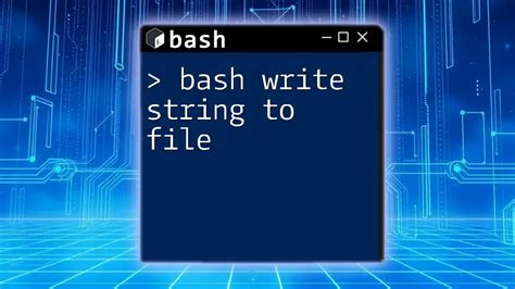 Create File And Write To It Bash