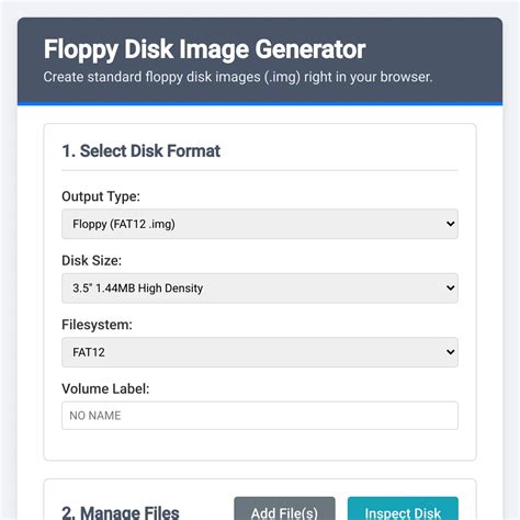 Create Floppy Disk Image From Folder