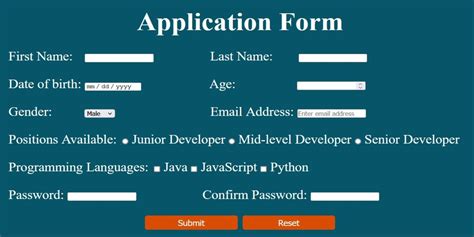Create Form Html Css