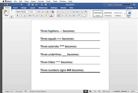 Create Form Lines In Word