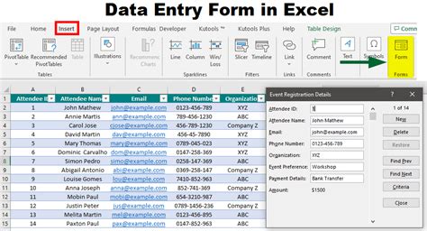 Create Form Linked To Excel