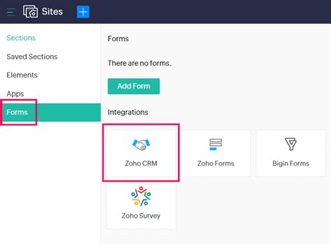 Create Forms In Zoho Crm