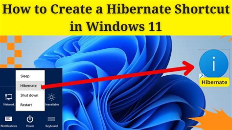 create hibernate shortcut windows 11