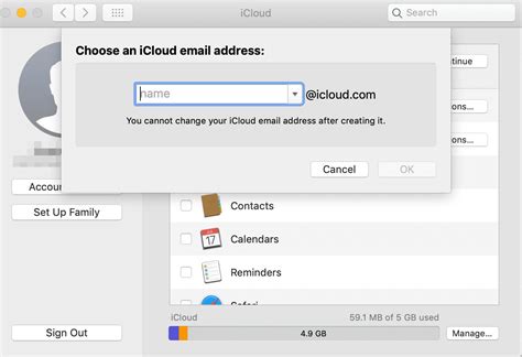 Create iCloud Email