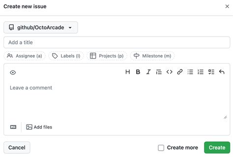 create issue github api