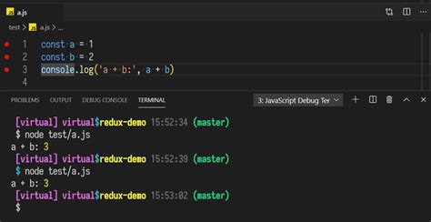 Create Javascript Debug Terminal Vscode