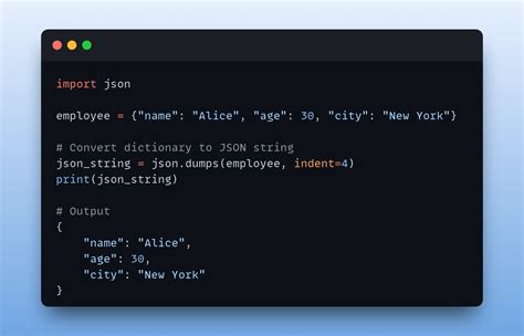 create json object python from dict