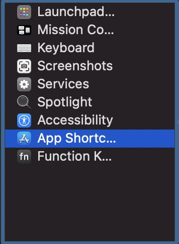 Create Keyboard Shortcuts For Apps On Mac