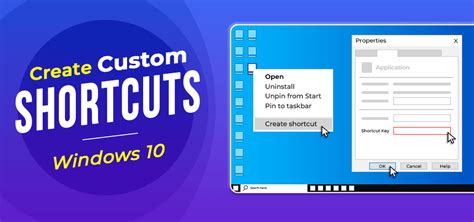 create keyboard shortcuts for text windows 10