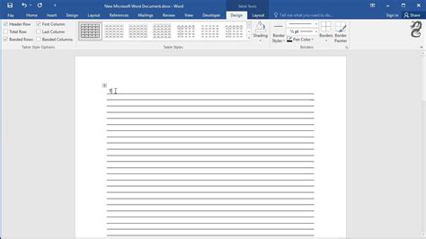 Create Lined Paper On Word