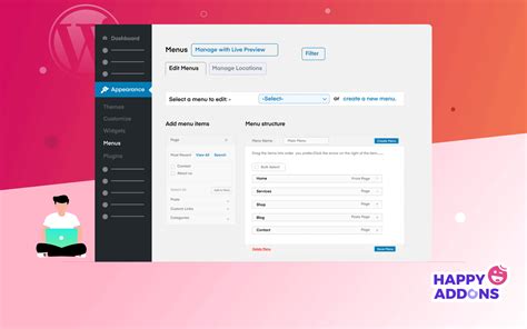 create menu in wordpress
