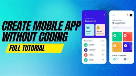 create mobile application without coding