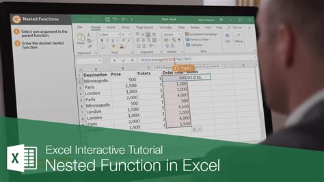 Create Nested Tables Excel