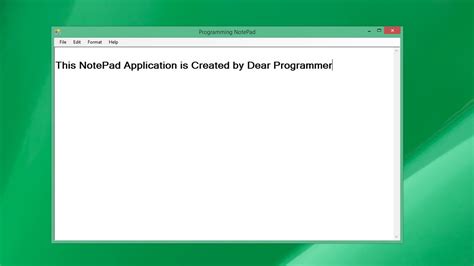Create Notepad In C#