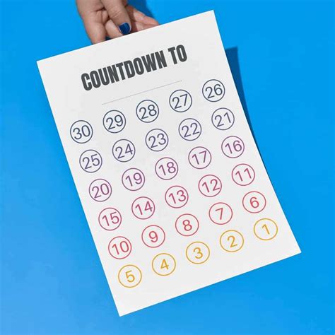 Create Printable Countdown Calendar