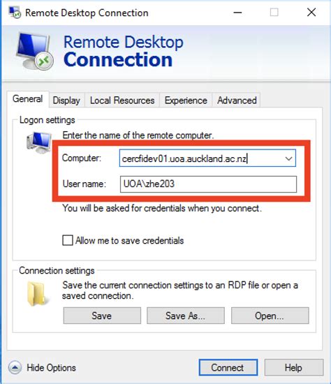 Create Rdp Connection