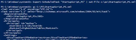 create scheduled task from xml command line