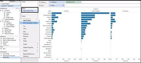 Create Search Box In Tableau