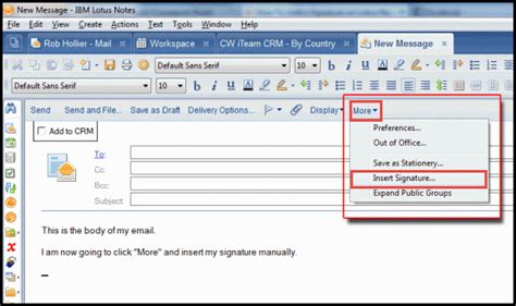 How to Add Email Signature in Lotus Notes Create Signature Easily