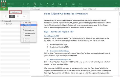 Create Sub Bookmarks In Pdf