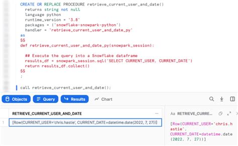Create Table Snowflake Python
