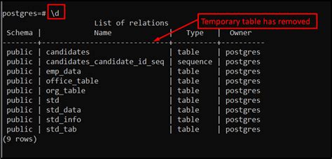 create temp table and insert data in postgresql