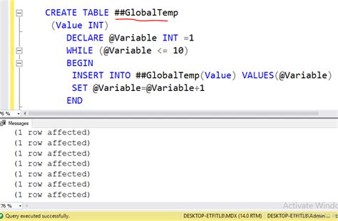 Create Temporary Table In Jpa