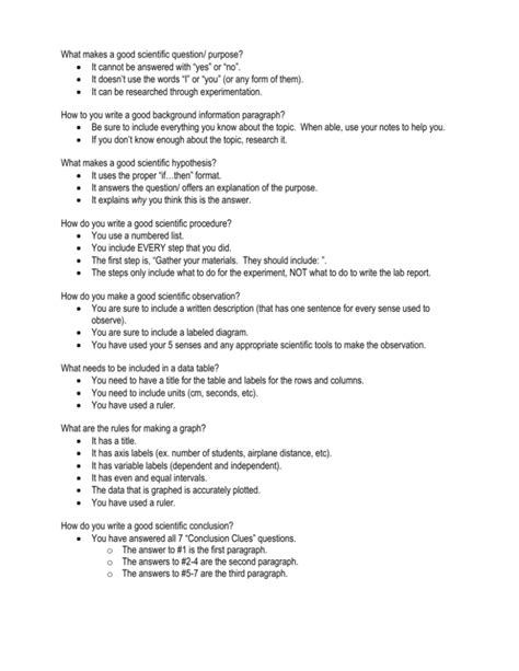 create two examples of good scientific learning questions