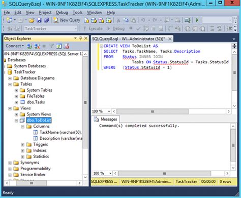 create view definition role sql server