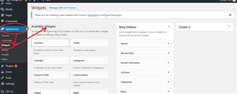create widget area in wordpress