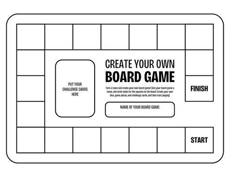 Create Your Own Boardgame Printable